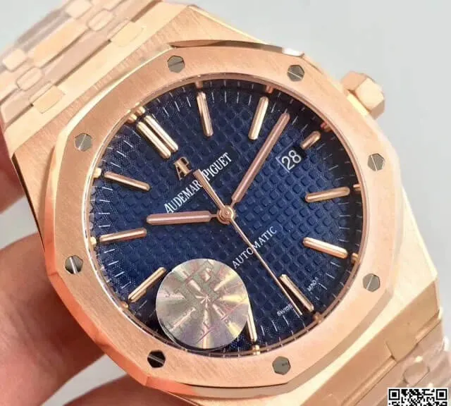 Audemars Piguet Royal Oak 15400OR.OO.1220OR.03 JF Factory 1:1 Best Edition Replica Watch Gold Strap